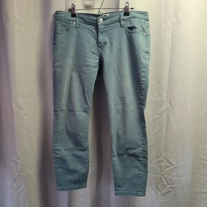 Women's Fossil Jade Green Cropped Skinny Ankle Jeans Size 30